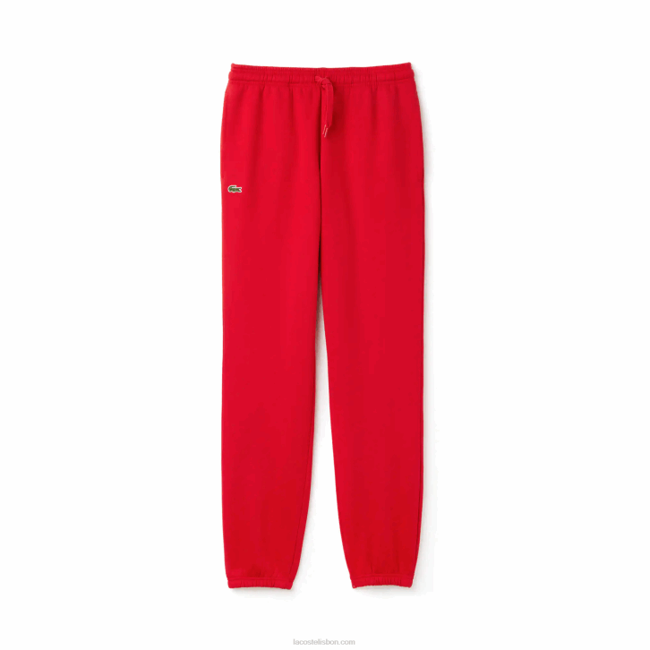 homens Lacoste vermelho 240 calça esportiva de lã para tênis 08D01153