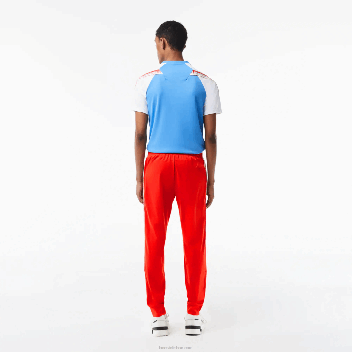 homens Lacoste vermelho s5h calças de tênis resistentes à abrasão 08D0307
