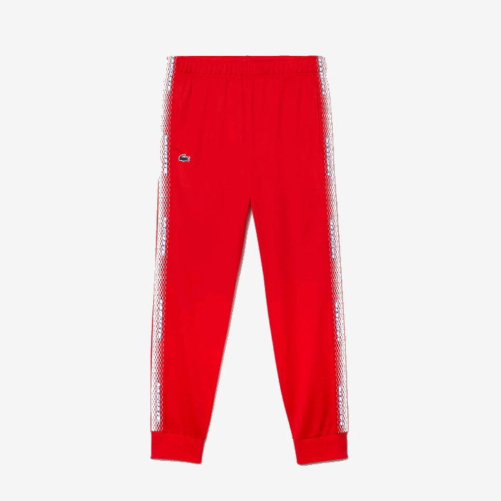 homens Lacoste vermelho s5h calças de tênis resistentes à abrasão 08D0307