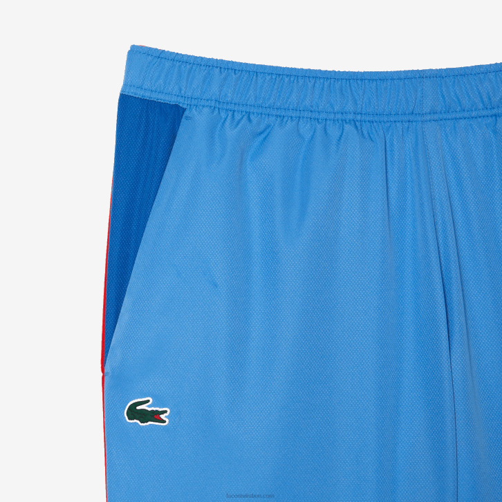 homens Lacoste yiq azul calças de trilha de ajuste regular 08D0316
