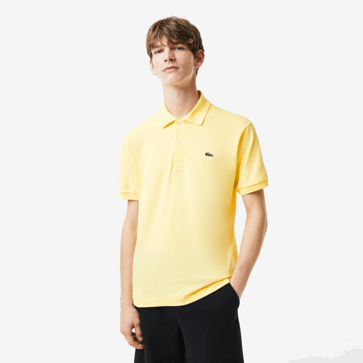 homens Lacoste amarelo 107 polo l.12.12 original 08D0241
