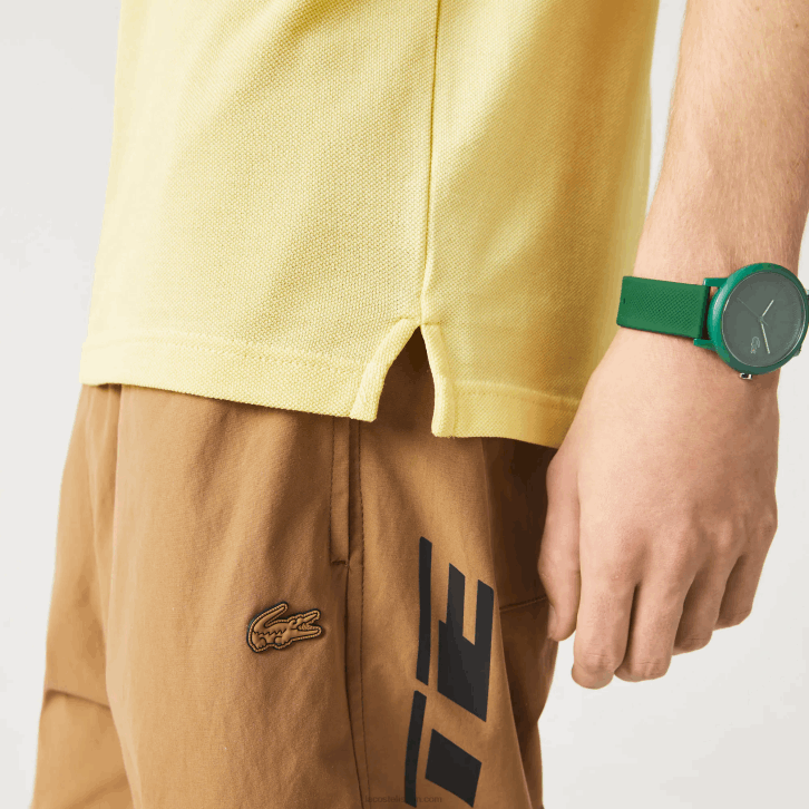 homens Lacoste amarelo 107 polo slim fit L.12.12 original 08D0220