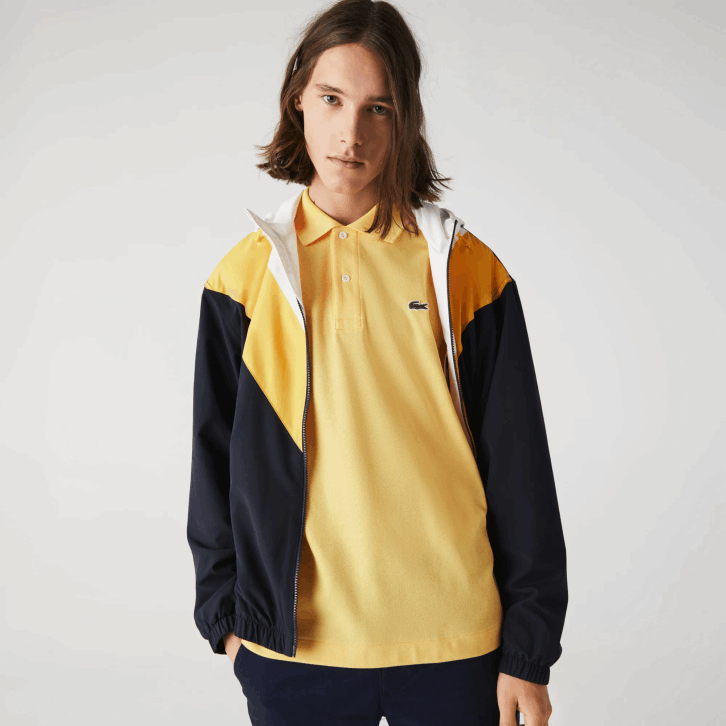 homens Lacoste amarelo z0a polo l.12.12 original 08D0870