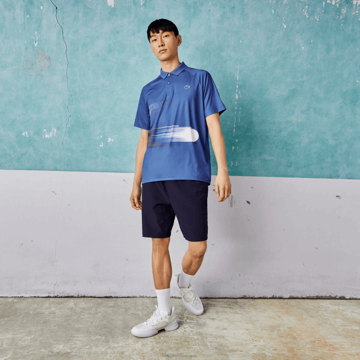 homens Lacoste azul 78x shorts esportivos x novak djokovic light stretch 08D01532