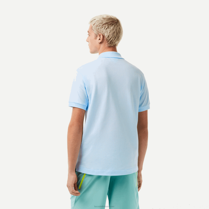 homens Lacoste azul claro t01 polo l.12.12 original 08D061