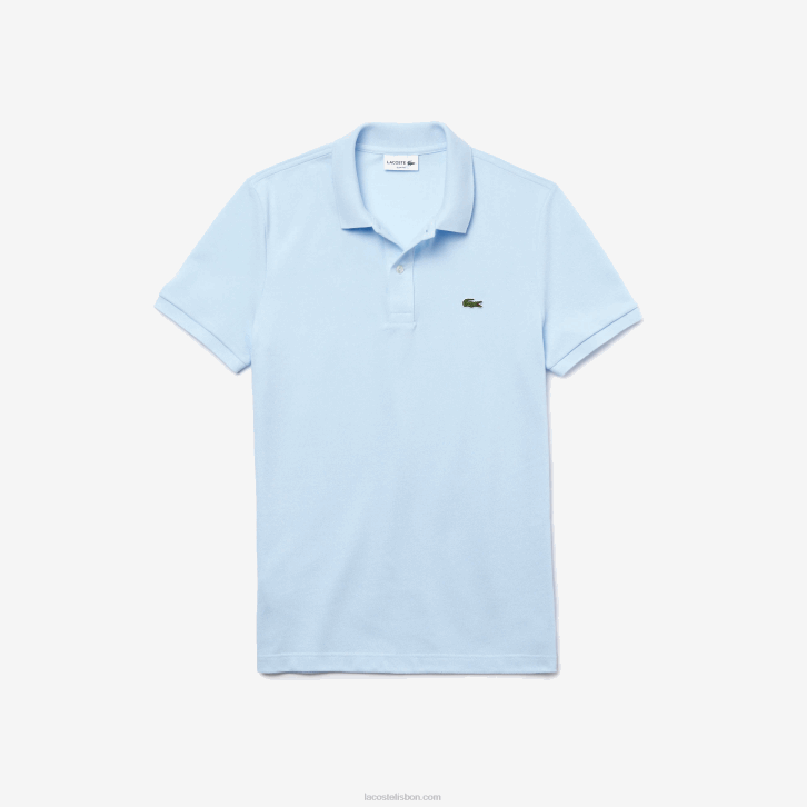 homens Lacoste azul claro t01 polo slim fit L.12.12 original 08D0806