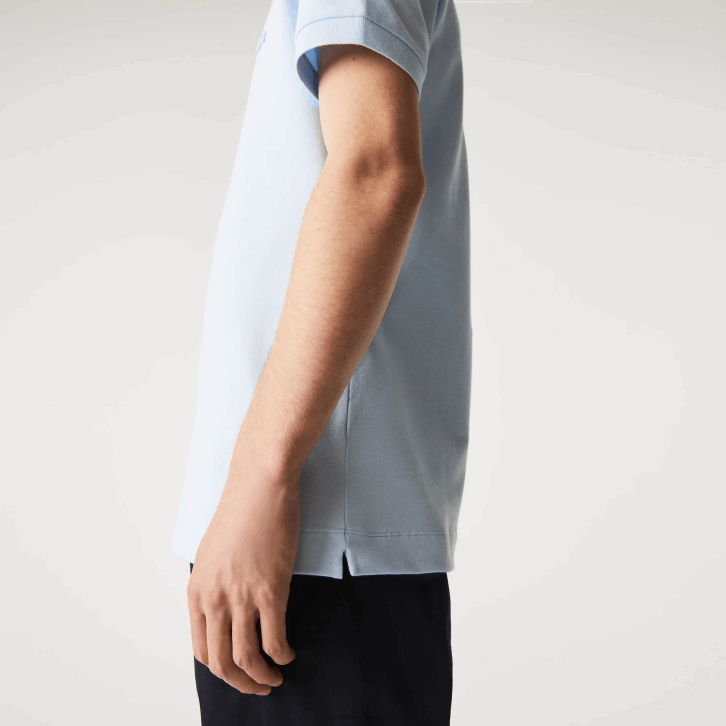 homens Lacoste azul claro t01 polo smart paris em piquê de algodão elástico 08D0632