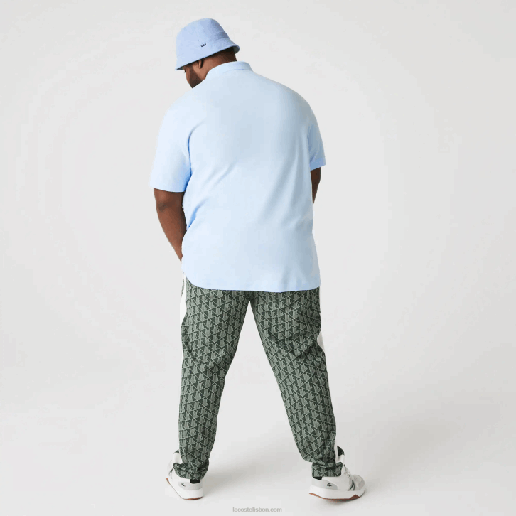 homens Lacoste azul claro t01 polo smart paris em piquê de algodão elástico 08D0632