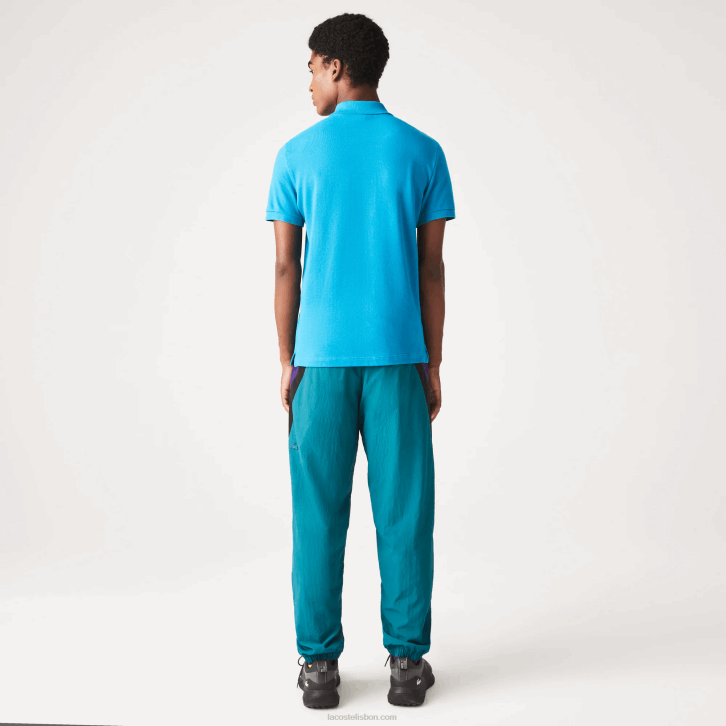 homens Lacoste azul gh9 polo slim fit L.12.12 original 08D0837