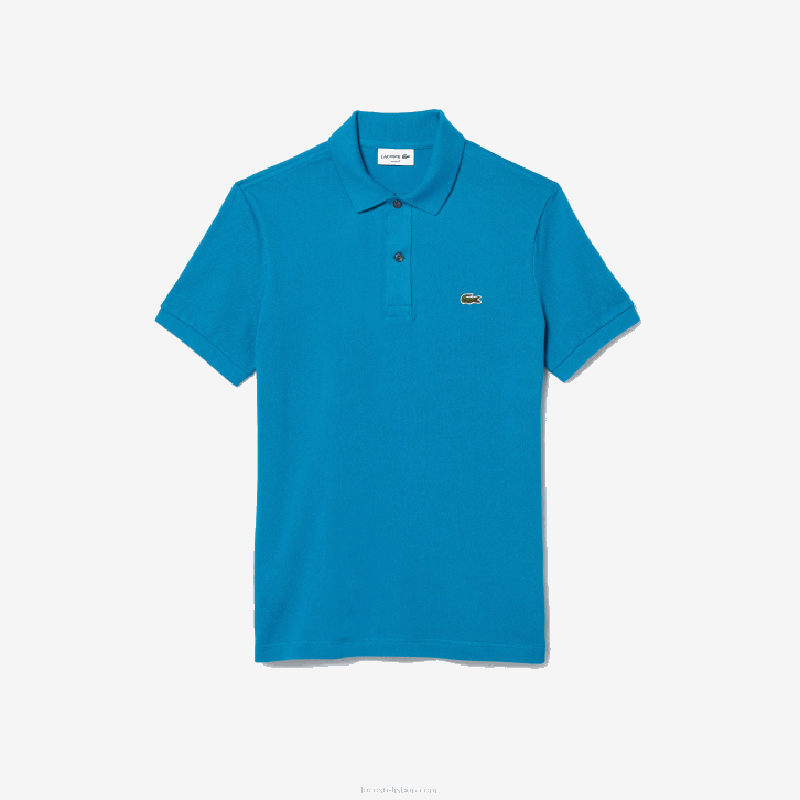 homens Lacoste azul gh9 polo slim fit L.12.12 original 08D0837