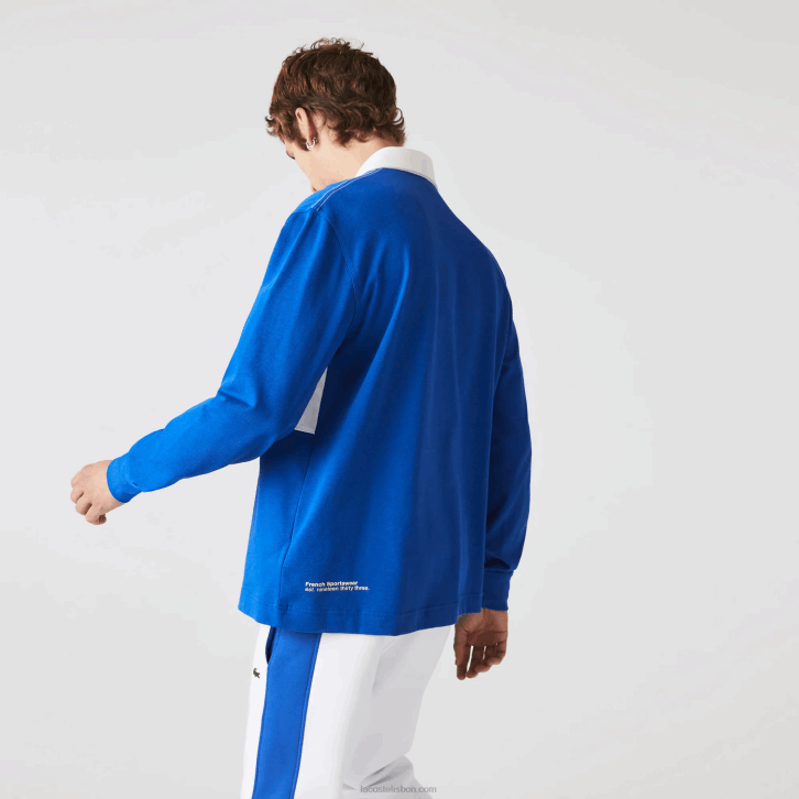 homens Lacoste azul k1q polo de rugby solto de marca 08D01688
