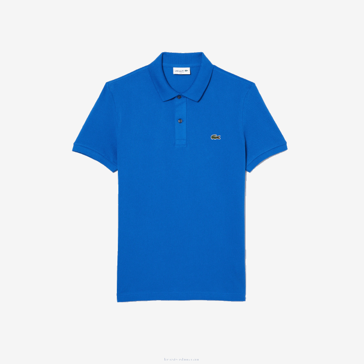 homens Lacoste azul kxb polo slim fit L.12.12 original 08D0242
