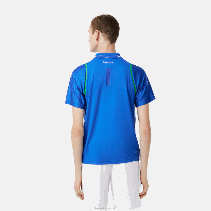homens Lacoste azul kxb tênis x daniil medvedev polo 08D0234