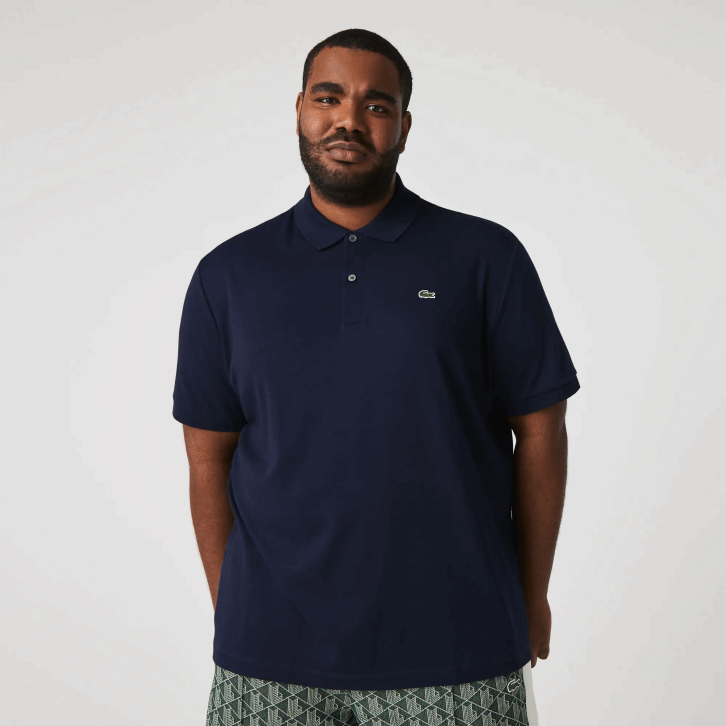 homens Lacoste azul marinho 166 polo de algodão pima de ajuste regular 08D0791