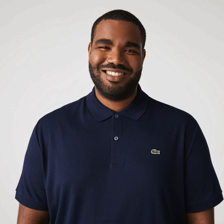 homens Lacoste azul marinho 166 polo de algodão pima de ajuste regular 08D0791