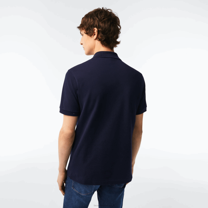 homens Lacoste azul marinho 166 polo l.12.12 original 08D060