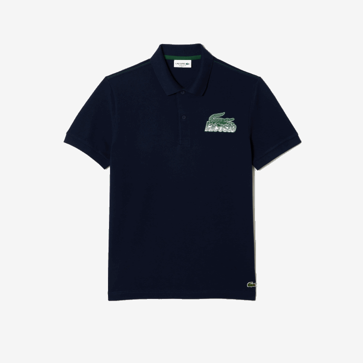 homens Lacoste azul marinho 166 polo mini piquê de algodão 08D0100