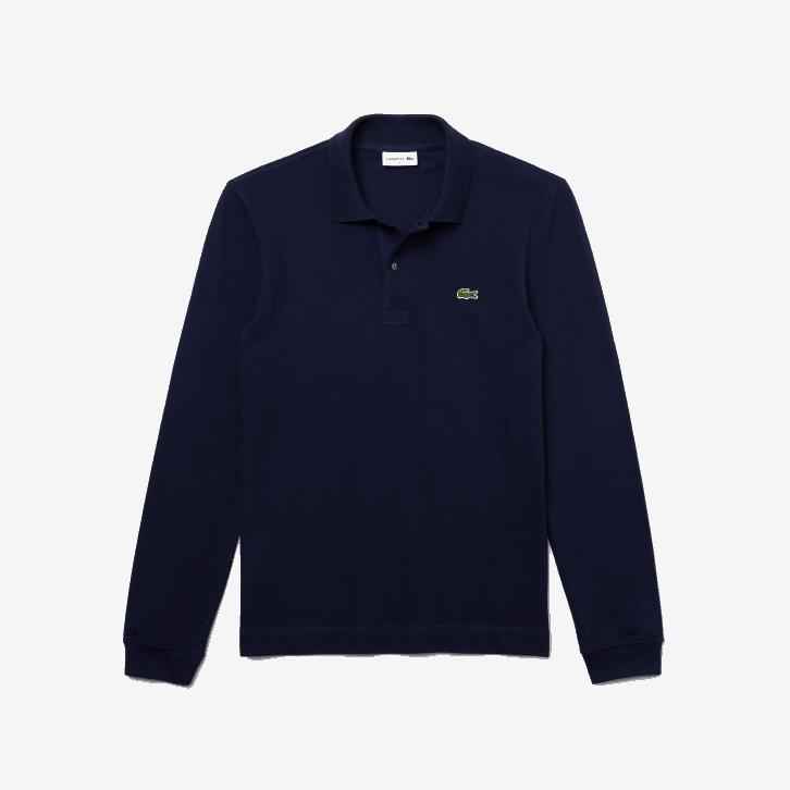 homens Lacoste azul marinho 166 polo petit piquê slim fit 08D0687