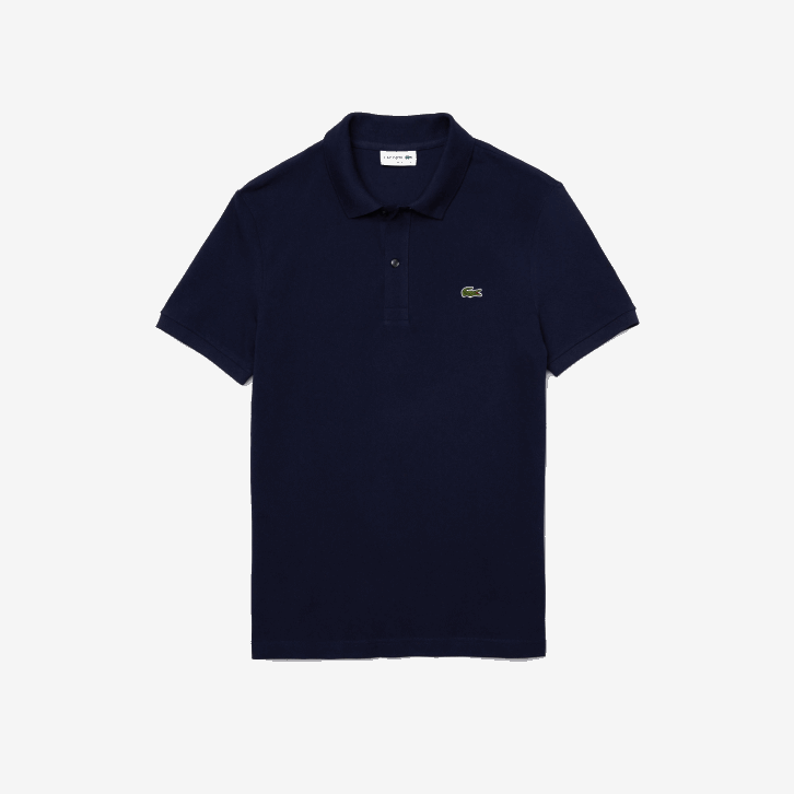 homens Lacoste azul marinho 166 polo slim fit L.12.12 original 08D0685