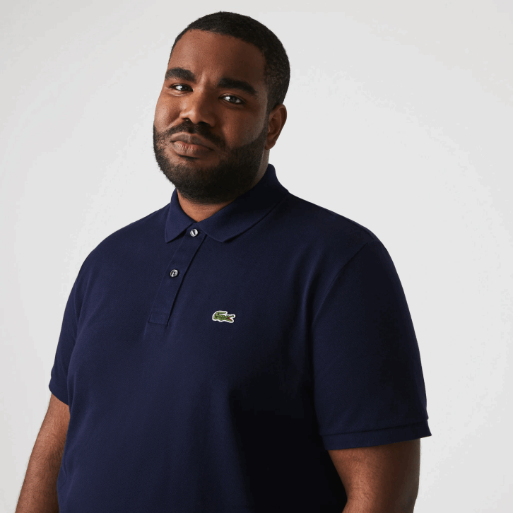 homens Lacoste azul marinho 166 polo slim fit L.12.12 original 08D0685