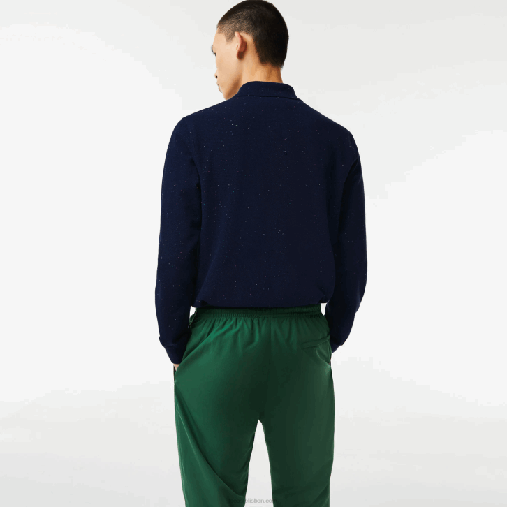 homens Lacoste azul marinho 7cg polo clássico com estampa salpicada 08D0704