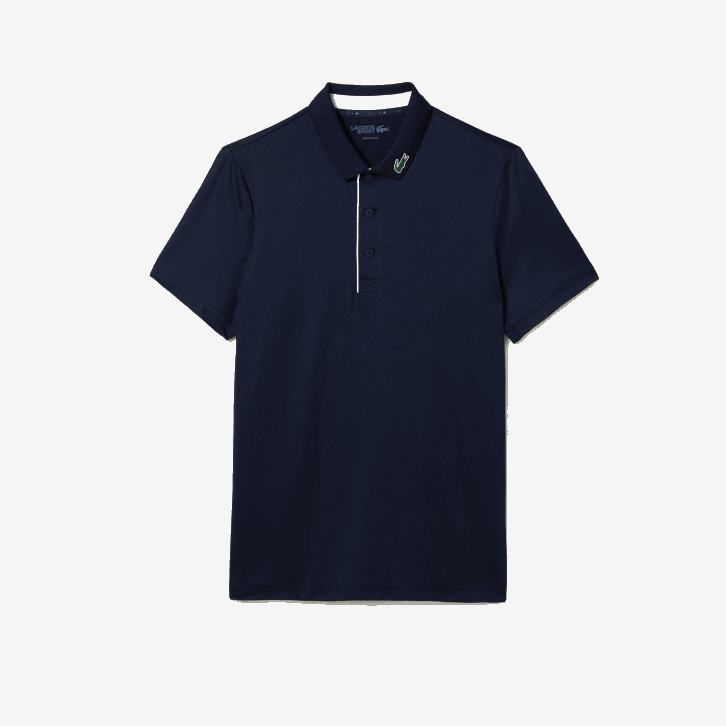 homens Lacoste azul marinho branco 525 camisa pólo de golfe jersey esporte 08D0596