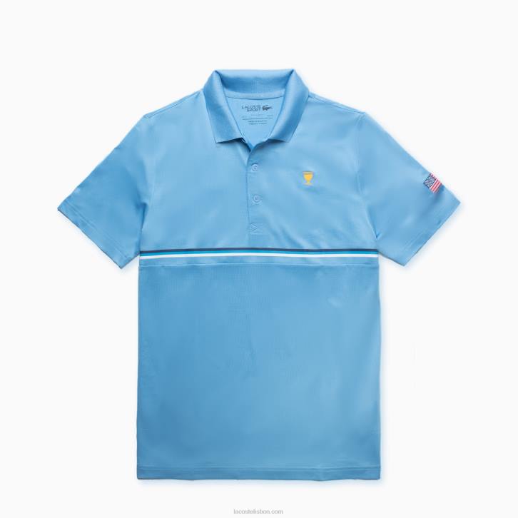 homens Lacoste azul marinho branco a75 polo esportivo da copa dos presidentes 08D01216