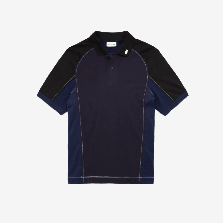 homens Lacoste azul marinho preto 7w4 polo mini piquê stretch regular fit tradicional 08D0692