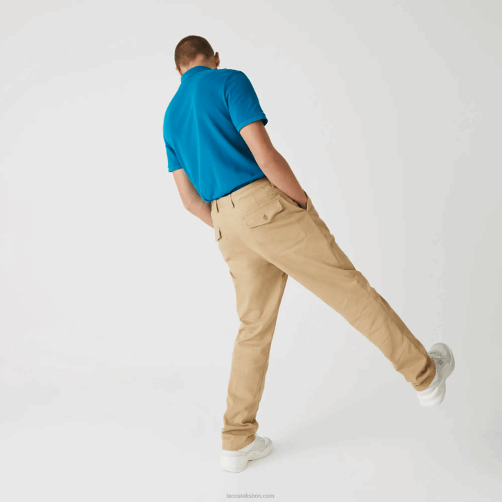 homens Lacoste azul yzw polo slim fit L.12.12 original 08D0891