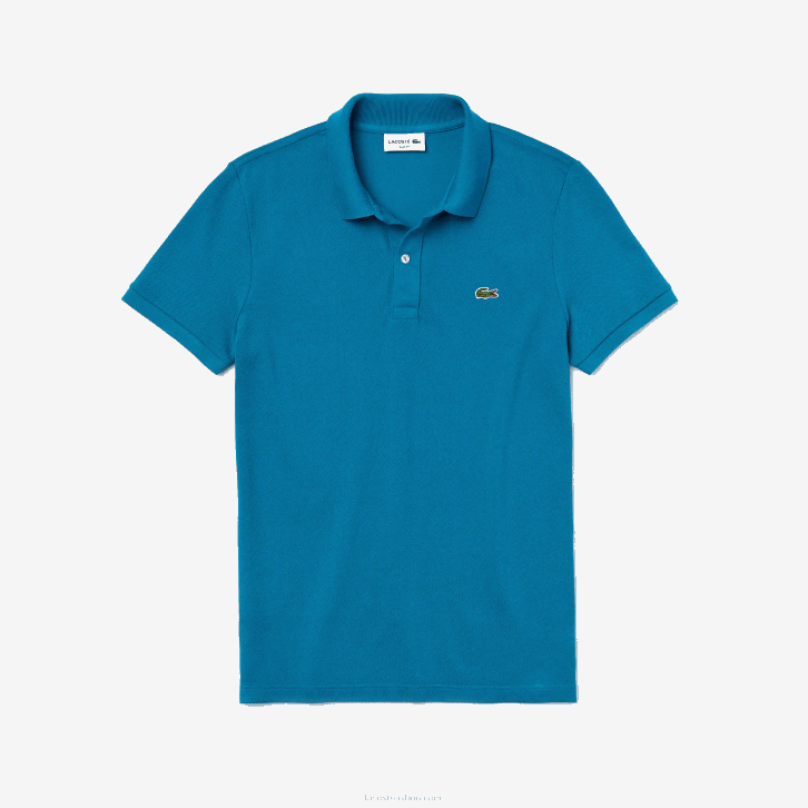 homens Lacoste azul yzw polo slim fit L.12.12 original 08D0891