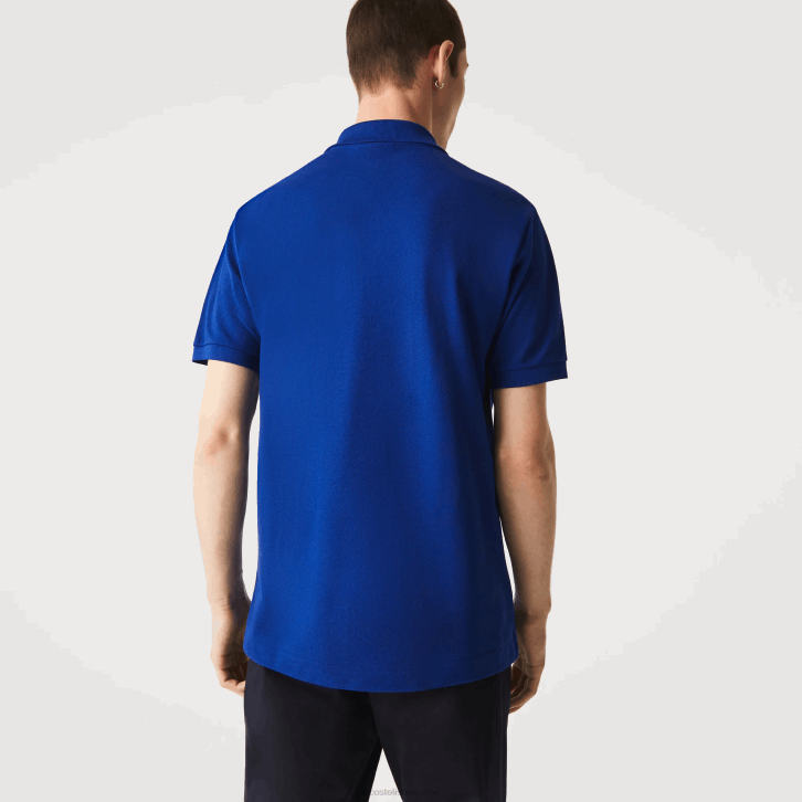 homens Lacoste bdm azul polo l.12.12 original 08D0875