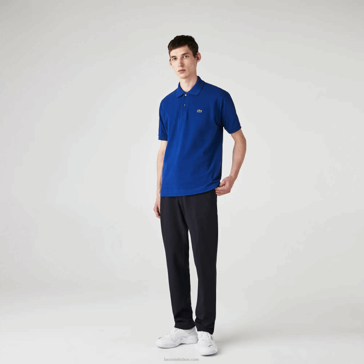 homens Lacoste bdm azul polo l.12.12 original 08D0875