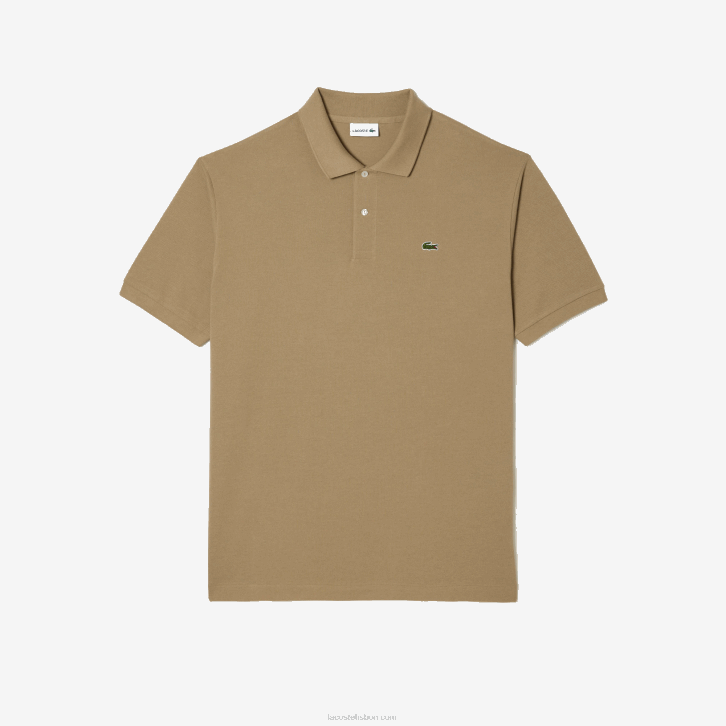 homens Lacoste bege cb8 polo petit piquet de algodão - plus size - alto 08D0232
