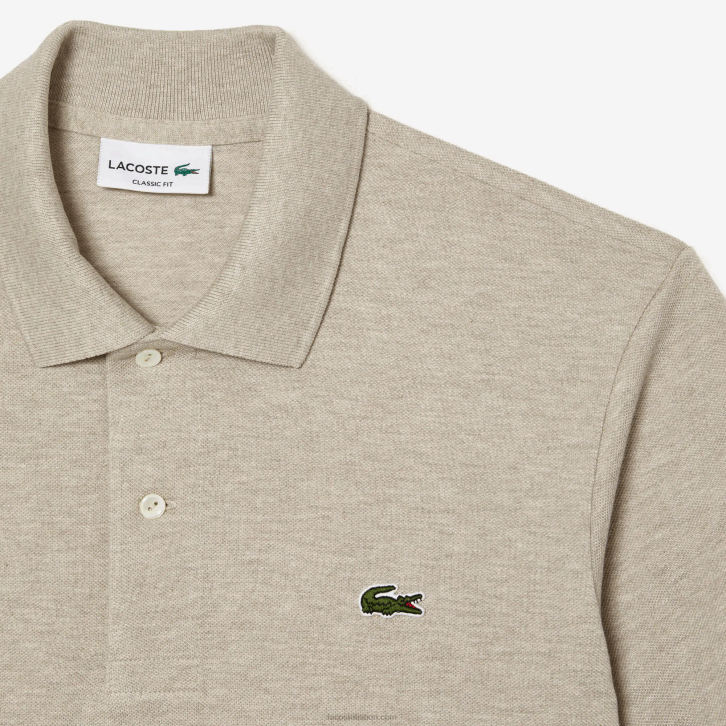 homens Lacoste bege kd4 polo mesclado original l.12.12 08D0167