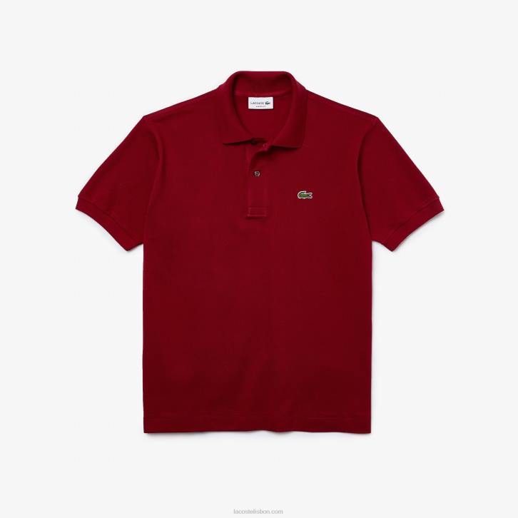 homens Lacoste bordeaux 476 pólo l.12.12 original 08D0656