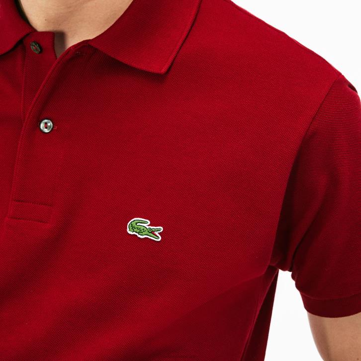 homens Lacoste bordeaux 476 pólo l.12.12 original 08D0656