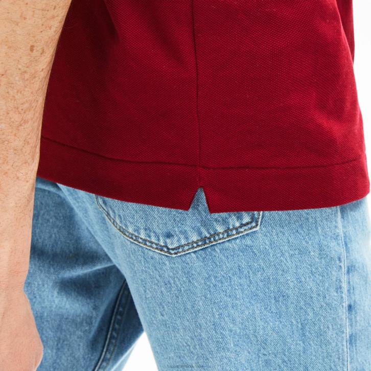 homens Lacoste bordeaux 476 pólo l.12.12 original 08D0656
