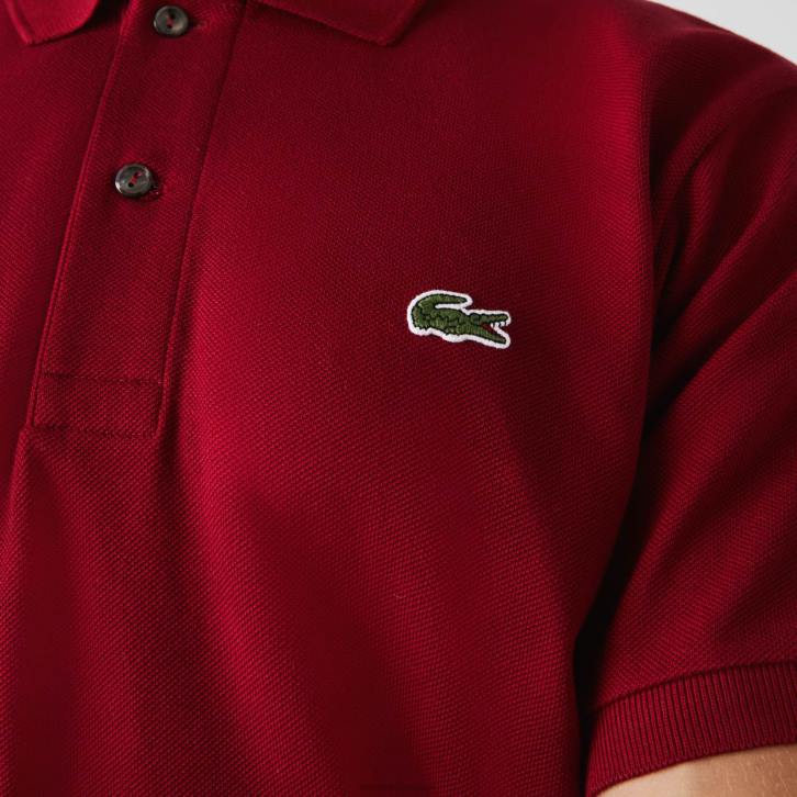 homens Lacoste bordeaux 476 pólo l.12.12 original 08D0656
