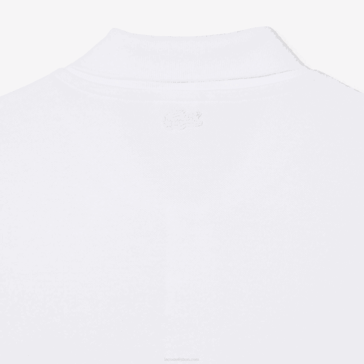 homens Lacoste branco 001 carcela contrastante e polo distintivo de crocodilo 08D0635