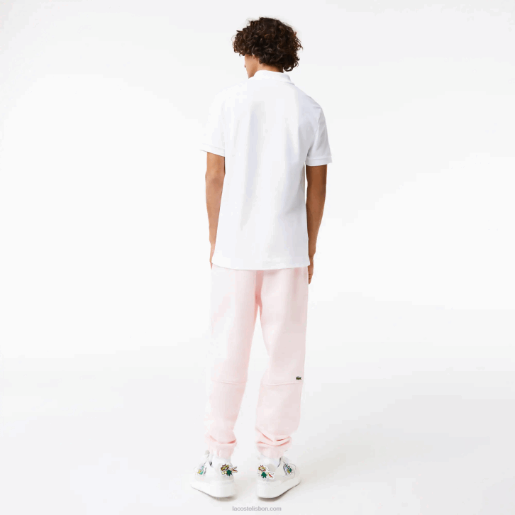 homens Lacoste branco 001 polo em piquê de algodão orgânico 08D0575