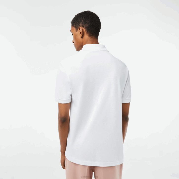 homens Lacoste branco 001 polo l.12.12 original 08D0606