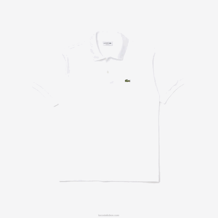 homens Lacoste branco 001 polo l.12.12 original 08D0606