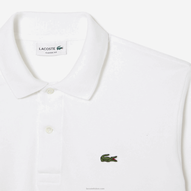 homens Lacoste branco 001 polo l.12.12 original 08D0606