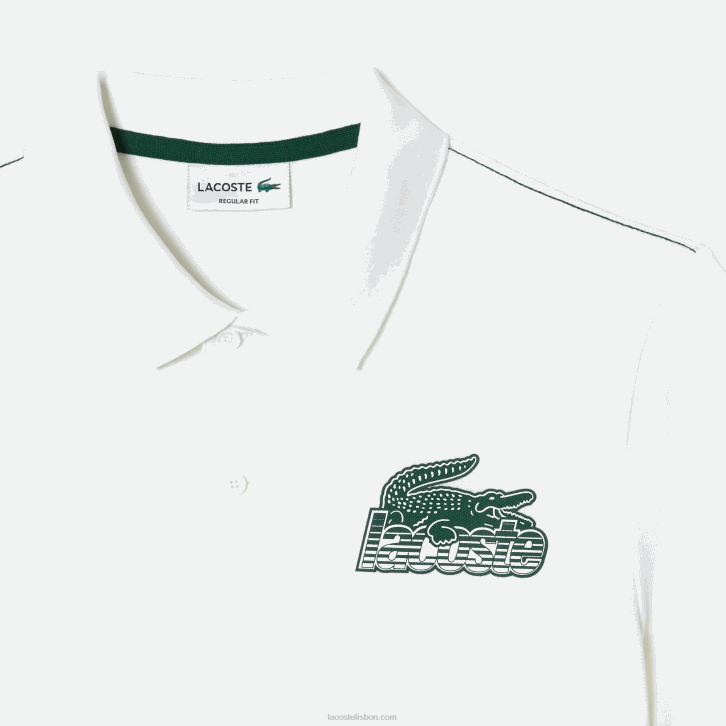 homens Lacoste branco 001 polo mini piquê de algodão 08D0101