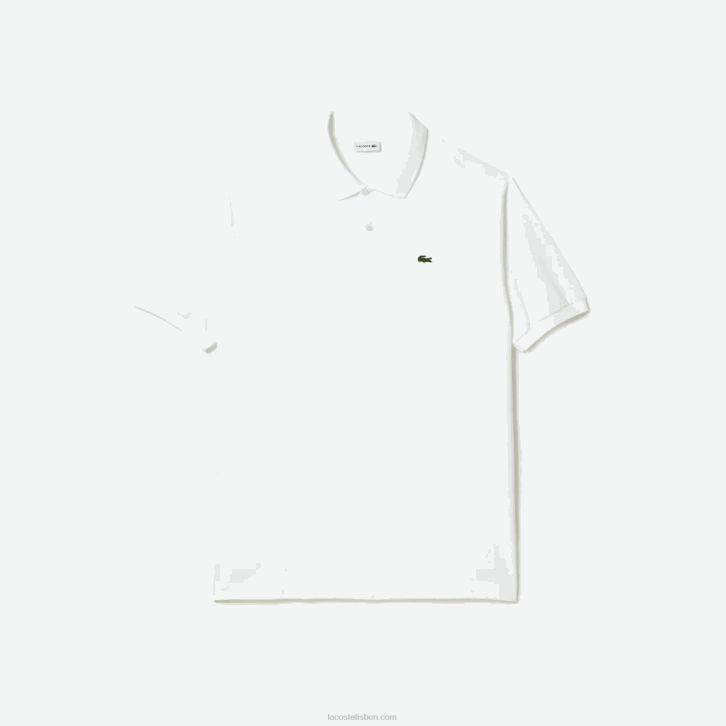 homens Lacoste branco 001 polo petit piquet de algodão - plus size - alto 08D0187