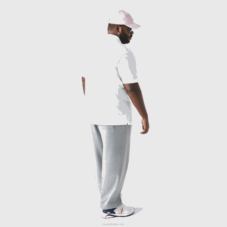 homens Lacoste branco 001 polo petit piquet de algodão - plus size - grande 08D0169