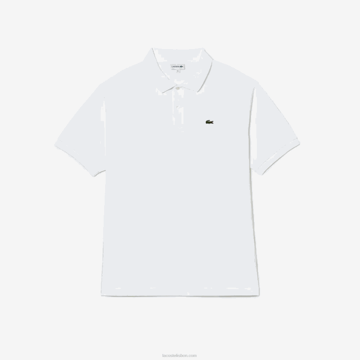 homens Lacoste branco 001 polo petit piquet de algodão - plus size - grande 08D0169