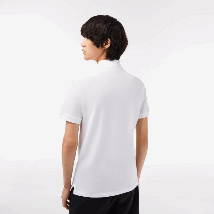 homens Lacoste branco 001 polo slim fit L.12.12 original 08D0158