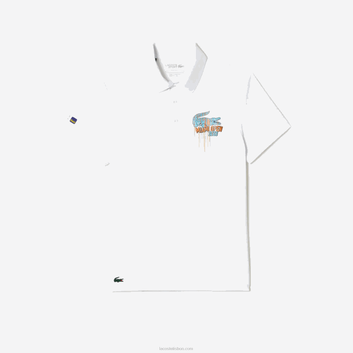 homens Lacoste branco 001 sport miami open edition piquê polo 08D0205