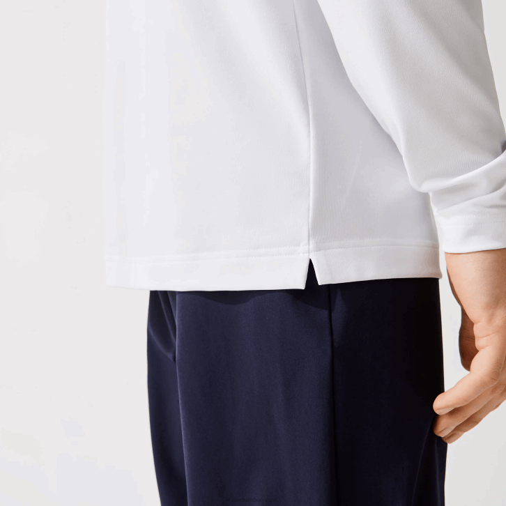 homens Lacoste branco azul marinho 522 pólo de golfe respirável esporte 08D0847